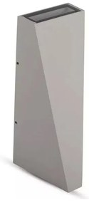 Applique Lampada LED da Muro Piramide 6W 4000K Carcassa Grigia Doppio Fascio Luminoso Up-Down IP65 SKU-8300