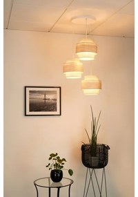 Brilagi - Lampadario a sospensione con filo DOVER SPACE 3xE27/15W/230V grigio/color crema