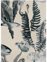 Coordonne Tapete Bank of Fish - Grey