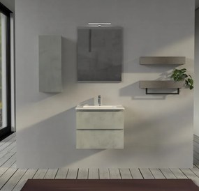 Mobile bagno sospeso 60 cm Grigio - Sofia