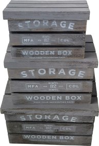 CLARA - set di 3 cassette in legno