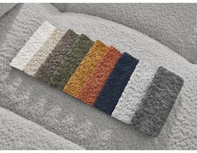 Divano angolare grigio chiaro allungabile/con contenitore (con penisola a destra/con chaise lounge) con rivestimento in bouclé Roxelane – Bobochic Paris