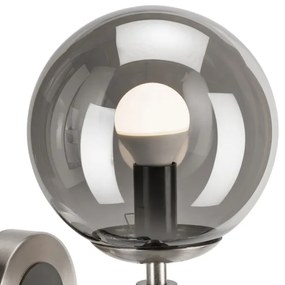 Applique ROLLO 1xE14/5W/230V cromo opaco/fumé