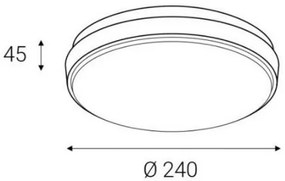 LED2 - Plafoniera LED da esterno LUNA LED/25W/230V  IP54 tonda