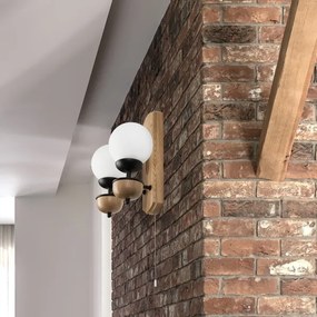 Brilagi - LED Applique COTTAGE 2xG9/40W/230V quercia/bianco