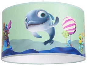 Lampadario per bambini su corda DOLPHIN 1xE27/60W/230V