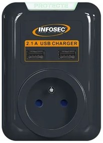 Protezione da sovratensioni INFOSEC S1 USB NEO Nero