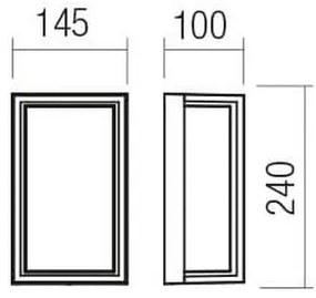 Redo 90533 - Applique a LED da esterno QUADRIS LED/12W/230V IP54 antracite