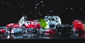 Quadro su tela – Cubetti di ghiaccio alla frutta