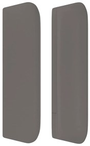 Testiera ad orecchio grigio 83x16x78/88 cm in similpelle