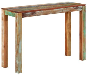 Tavolo Consolle 110x35x76 Cm İn Legno Massello Di Recupero /