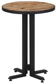 Tavolo Da Bistrot Rotondo Ø55x76 Cm Teak Massello Di Recupero /