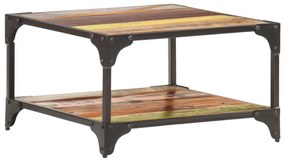 Tavolino da Caffè 60x60x35 cm in Legno Massello di Recupero
