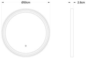 Globo 84035 - Specchio LED dimmerabile con retroilluminazione RIVAS LED/10W/230V d. 50 cm