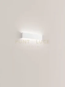 Way applique led 12w 1260lm 3000k in alluminio verniciato bianco 41cm