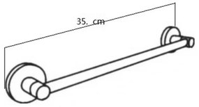 Porta asciugamani a muro 35 cm in metallo cromato   Sprint