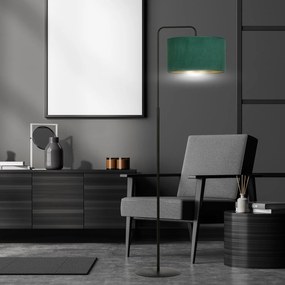 Piantana Contemporaneo Ganesha Acciaio Nero Verde 1 Luce E27 Ip20