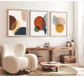 SET 3x Foto in cornice 50x70 cm colorato