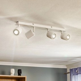 Luminex Faretto da soffitto Modo in acciaio inox, bianco, 4 luci