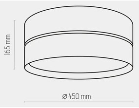 Plafoniera  HILTON 3xE27/15W/230V d. 45 cm ottone/nero
