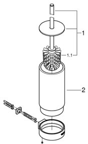 GROHE 41076000 - Set per la pulizia del WC SELECTION, finitura cromo lucido