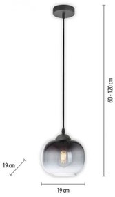 JUST LIGHT. 15420-18 - Lampadario a sospensione con filo ZEA 1xE27/25W/230V nero