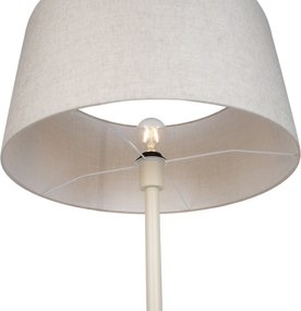 Lampada da terra Japandi Beige con paralume marrone chiaro 50cm - Simplo