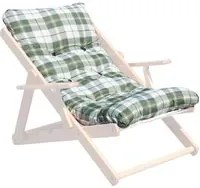 Cuscino Poltrona Relax 56x16x110 h cm in Cotone Verde