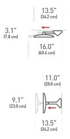 Specchio da parete/per make-up con illuminazione/con ingrandimento (5x) ø 20 cm Sensor – simplehuman