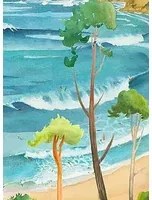 Isidore Leroy Carta da parati panoramica Surf Landes - 7/8/9