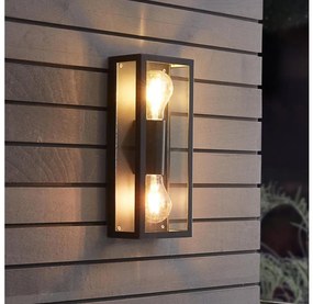 Eglo 780426 - Applique da esterno ALGECIRAS 2xE27/60W/230V IP44 nero