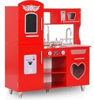 Cucina Giocattolo per Bambini in MDF 84x31x89 cm Rossa 80253