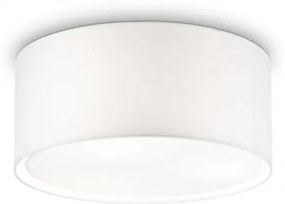 Ideal Lux -  WHEEL PL5 - Plafoniera  - Montatura circolare in metallo smaltato. Paralume in lamina di PVC rivestita di tessuto. Colore: bianco. Diametro: Ø 600 mm.