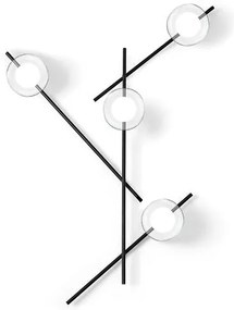 Mikado parete/soffitto 4 luci vetro cosmo