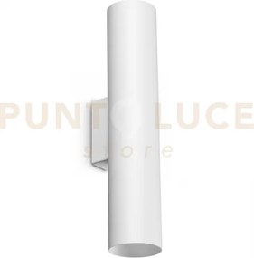 Look round applique a parete 2 luci attacco gu10 bianca 30cm d.6cm ...