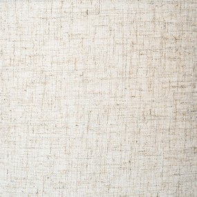 Lampada da tavolo rurale in legno con paralume in lino beige 25 cm - Mels