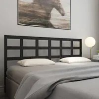 Testiera per Letto Nera 205,5x4x100cm in Legno Massello di Pino cod mxl 48380