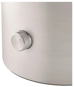 Lampada da tavolo LED argentata in alluminio con paralume in vetro (altezza totale 32 cm) Iris – Blomus