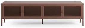 Mobile TV burgundy in metallo 160x50x35 cm Fayna – Marckeric