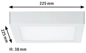 Paulmann 70645 - LED/12,5W Plafoniera LUNAR 230V 22,5x22,5 cm bianco