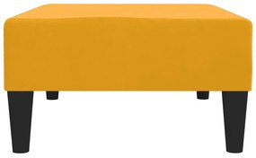 Poggiapiedi giallo 78x56x32 cm in velluto