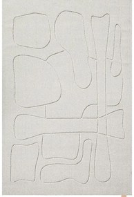 Tappeto in lana grigio chiaro 133x190 cm Morphic - Agnella