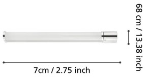 Eglo 99339 - Illuminazione LED per specchi da bagno TRAGACETE LED/15W/230V IP44