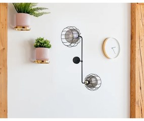 Applique SOLO BLACK 2xE27/60W/230V nero/oro