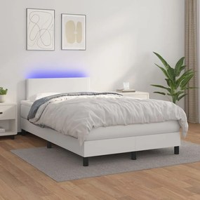 Giroletto Molle Con Materasso E Led Bianco 120x200cm Similpelle /