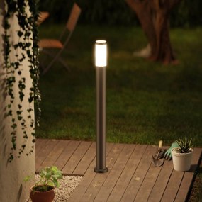 Paletto da Giardino 100cm acciaio inox NERO IK06 IP54 base E27