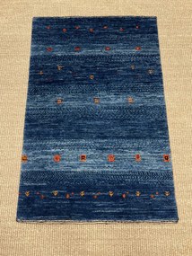 Loribaft Tappeto 90x60 Blu (Iran) Annodato A Mano