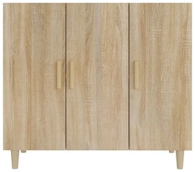 Credenza rovere sonoma 90x34x80 cm in legno multistrato