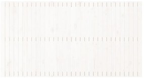 Testiera da parete bianca 204x3x110 cm legno massello di pino