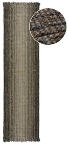 Passatoia grigia in misto iuta reversibile/tessuta a mano 60x230 cm – Flair Rugs